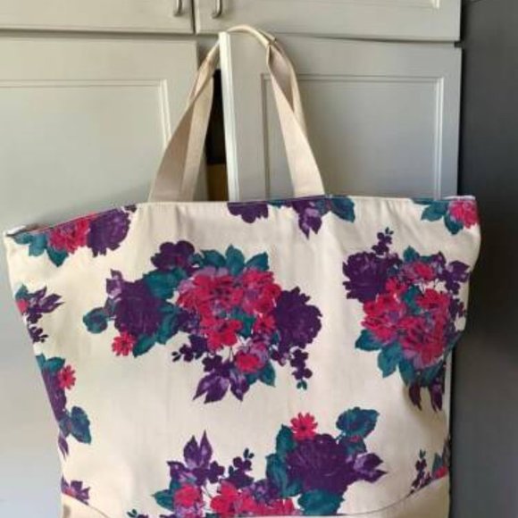 Soft Surroundings Floral Canvas Tote Bag - Picture 2 of 4